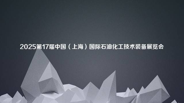 2025第17届中国（上海）国际石油化工技术装备展览会